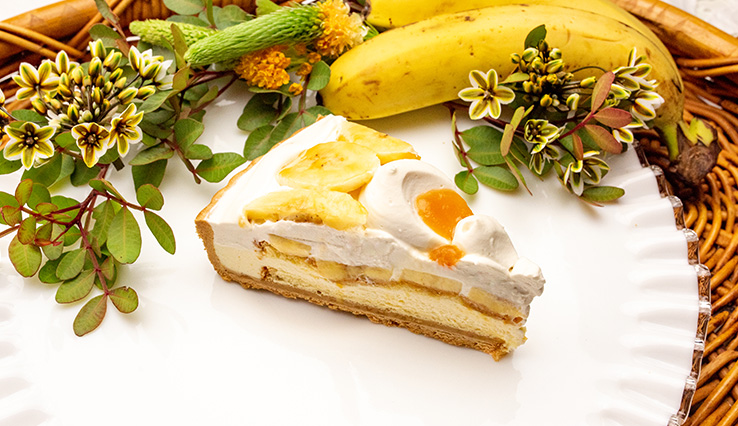 極味王（きわみおう）バナナと“ルガール”クリームチーズムースのタルト〜焦がしバター風味〜
