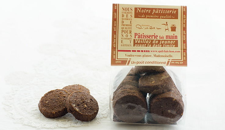 マカダミアナッツとココアのクッキー