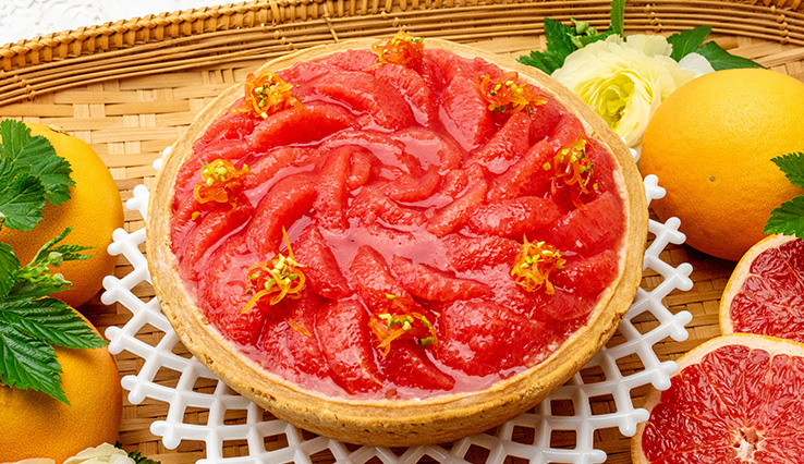【新作・店舗限定】浜松市産 スタールビー（グレープフルーツ）のタルト