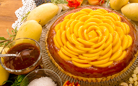 マンゴーとキャラメルサレのタルト