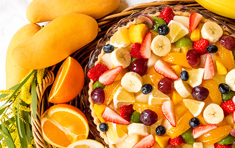 10種類のフルーツが彩る「季節のフルーツタルト」