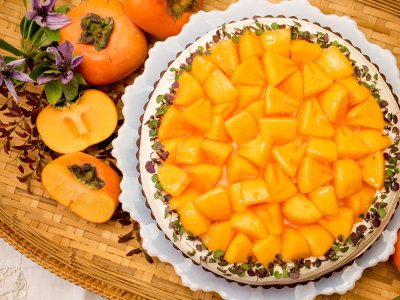 福岡県産 秋王とチョコレートのタルト