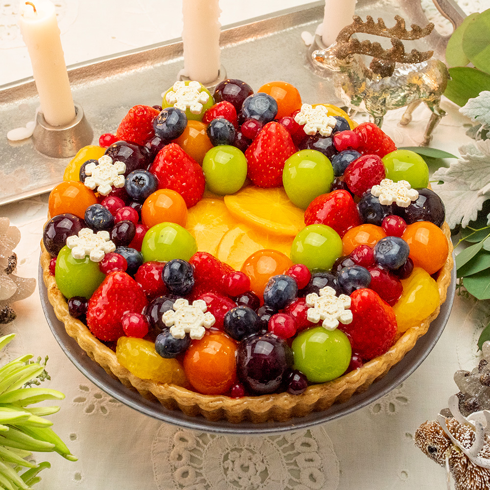 色とりどりのフルーツリースタルト