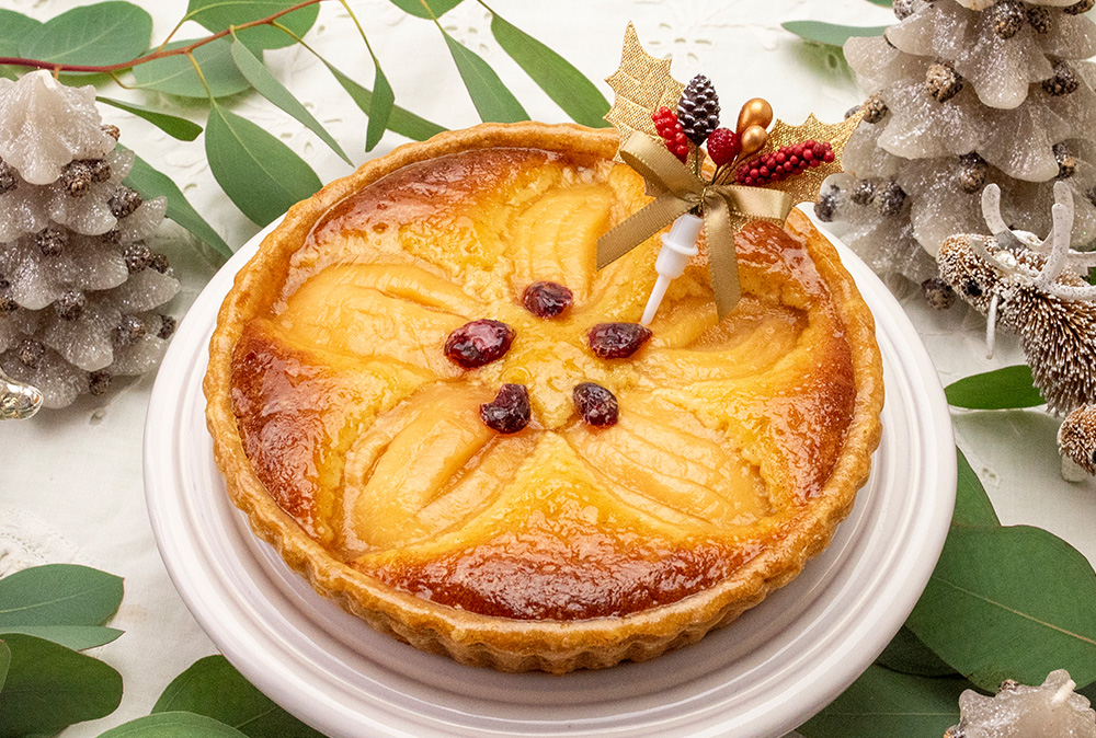 清水白桃のタルト