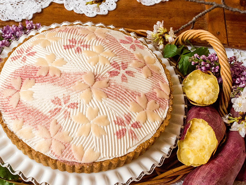 徳島県里浦産なると金時 里むすめと胡麻のタルト