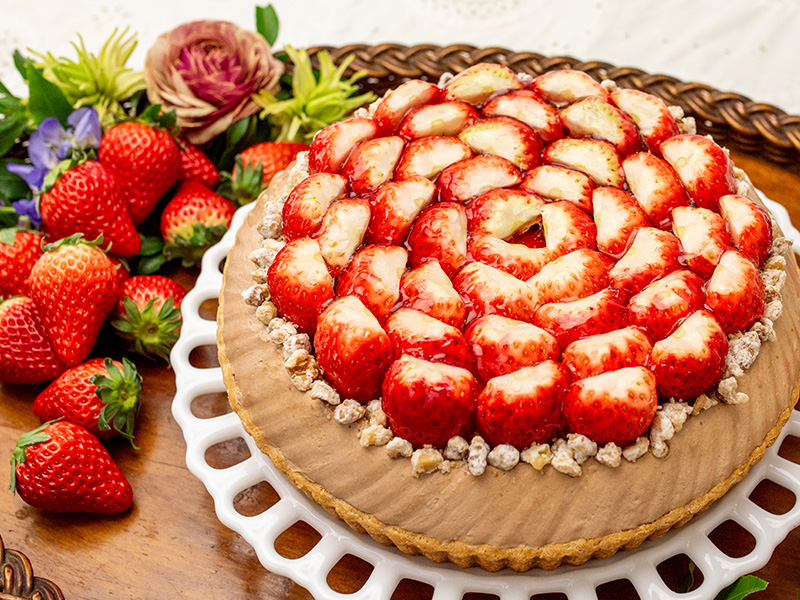 特選 静岡県産 紅ほっぺとチョコレートクリームのタルト